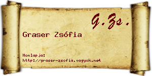 Graser Zsófia névjegykártya
